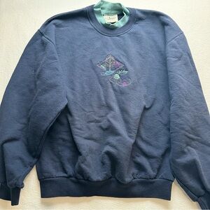 Navy Blue embroidered Grandma Sweatshirt